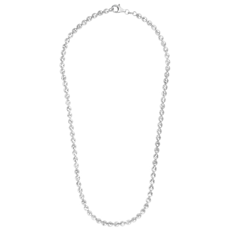 Silver 5Mm Diamond Cut Bead Chain