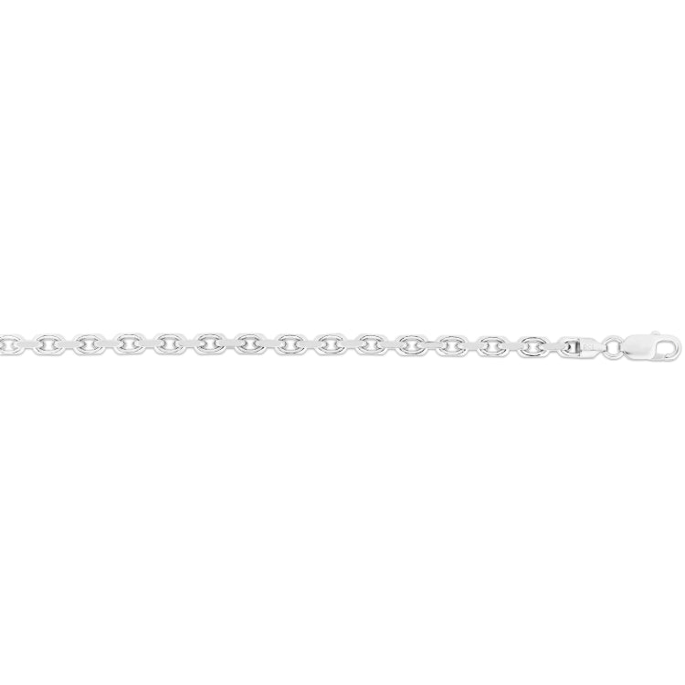 Silver 5.5Mm Diamond Cut Anchor Chain