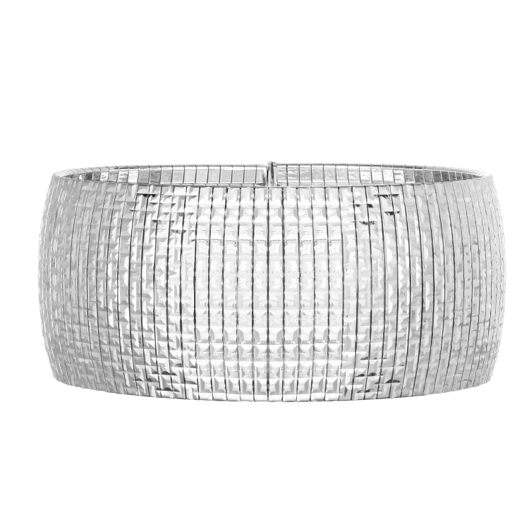 Silver 30Mm Diamond Cut Cubetto Bracelet