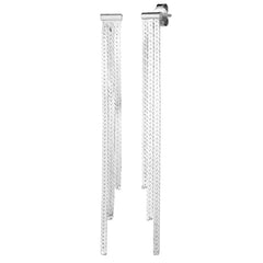 Silver Flat Chain Earring