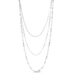 Silver Marina Link Triple Strand Bracelet