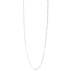 Silver Marina Link Mixed Size Link Long Necklace