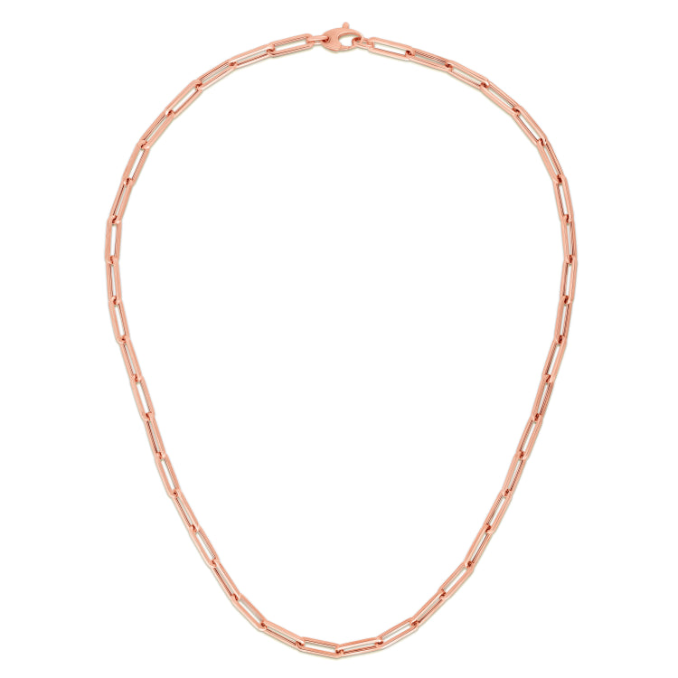 14K Gold 4.2Mm Paperclip Chain