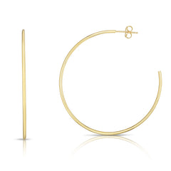 14K Gold 1.5X50Mm Polished C Hoop Earring