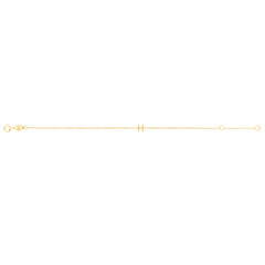 14K Mini Initial H Bracelet