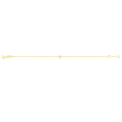 14K Mini Initial K Bracelet