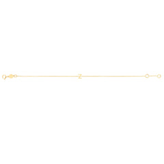 14K Mini Initial Z Bracelet