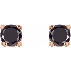 Round 4-Prong Lightweight Stud Earrings