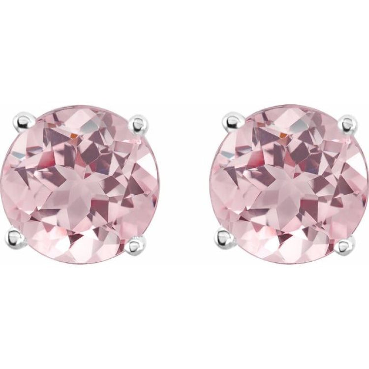 Round 4-Prong Lightweight Stud Earrings