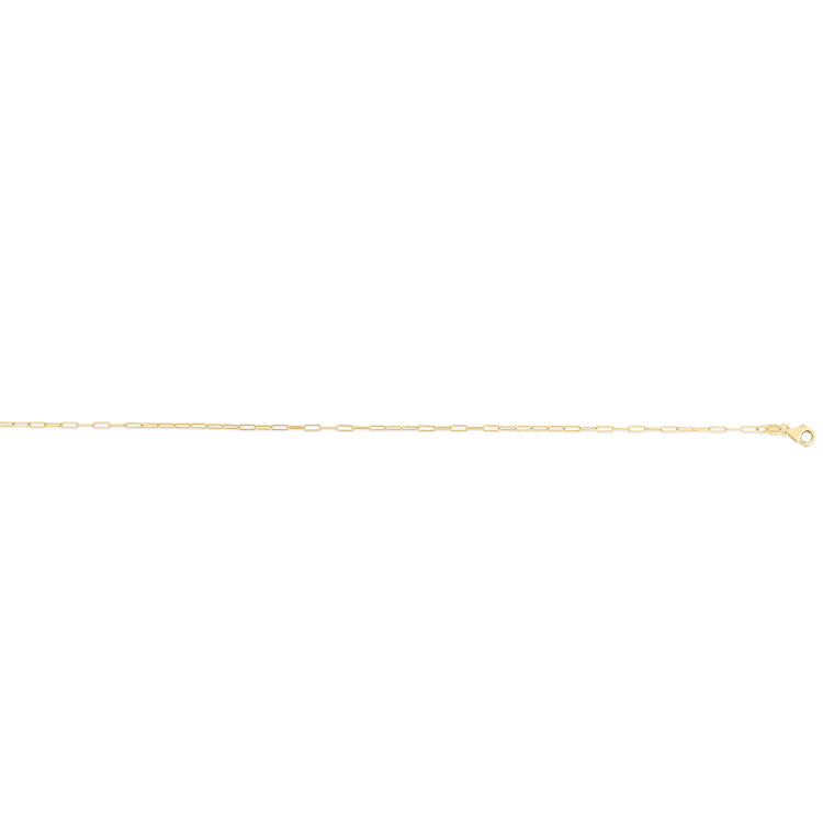14K 1.2Mm Paperclip Necklace
