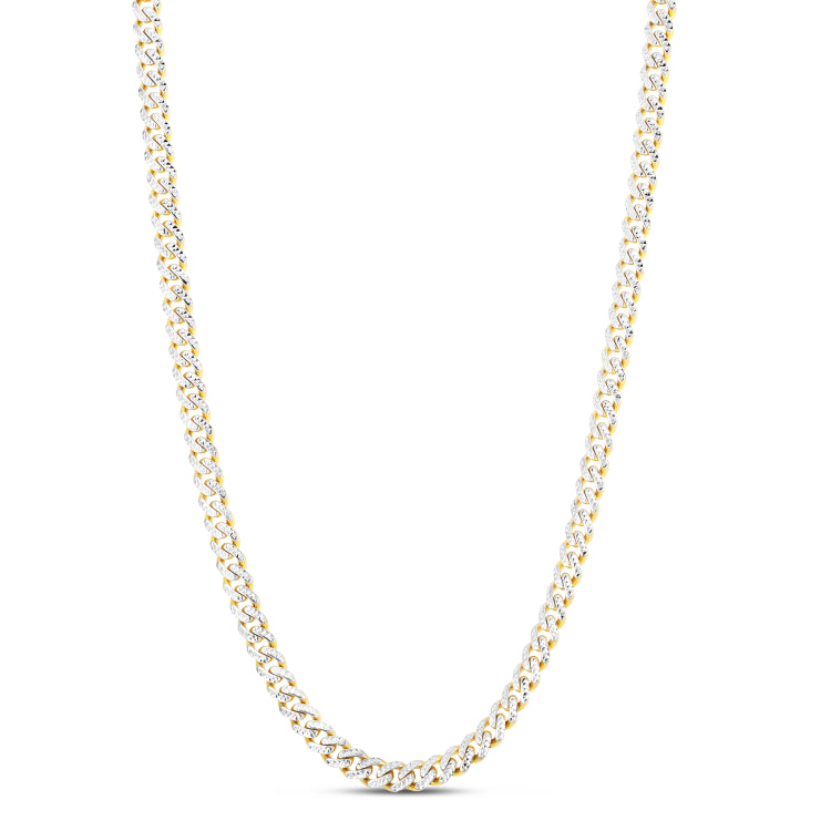 14K 6.5Mm White Pave Modern Lite Miami Cuban Chain