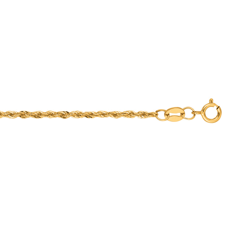 14K Gold 1.5Mm Lite Rope Chain