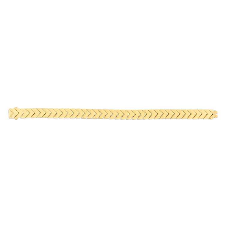 14K Gold Chevron Bracelet