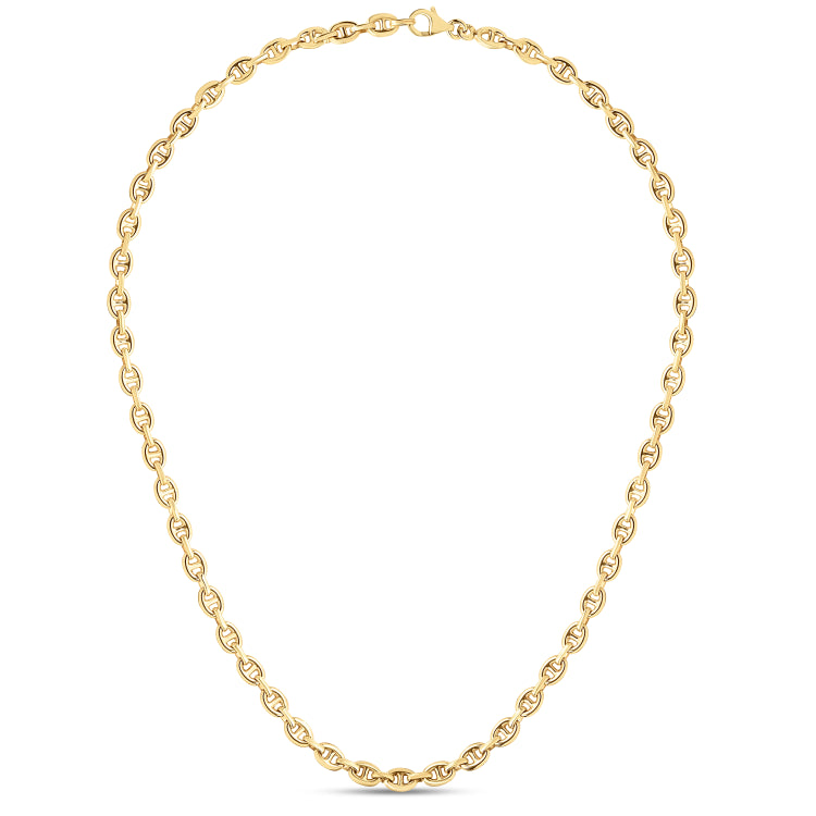 14K Puffed 5.4Mm Mariner Bracelet