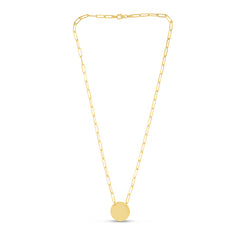 14K Gold Disc Necklace