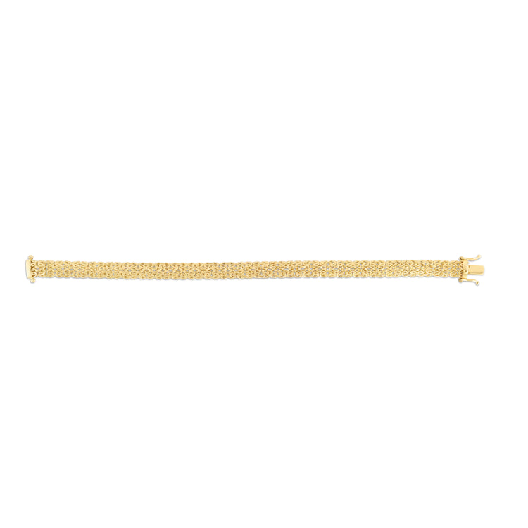 14K 7Mm Mesh Byzantine Chain