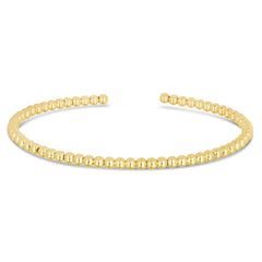 14K Gold 3Mm Bead Cuff