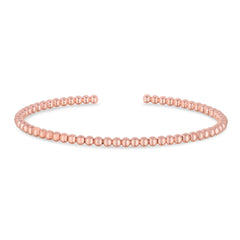 14K Gold 2Mm Bead Cuff