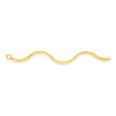 14K Gold 6Mm Chevron Link Bracelet