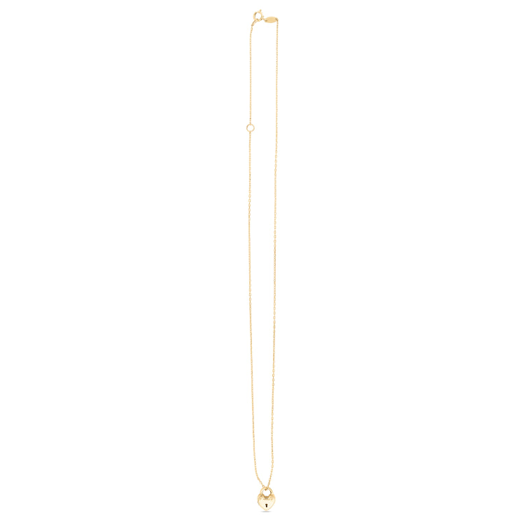 14K Gold Padlock Necklace