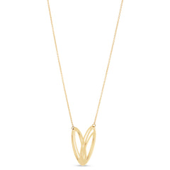14K Small Loopy Heart Necklace