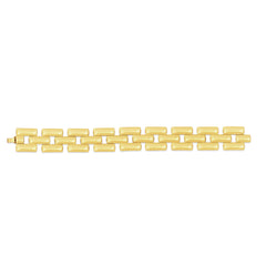14K Fancy Thick Panther Chain Bracelet