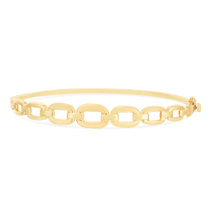 14K Open Link Bangle