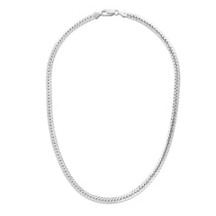 Silver 4.7Mm Oval Gourmette Chain