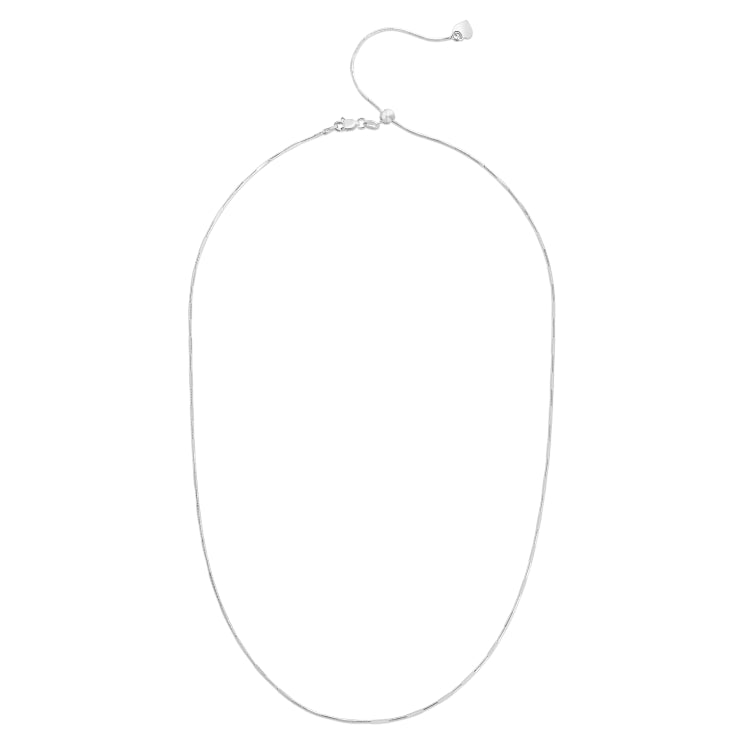 Silver 1.1Mm Adjustable Snake Chain