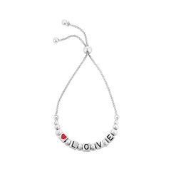 Silver Love Friendship Bracelet